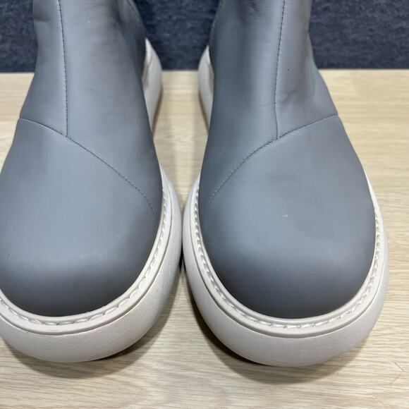 TOMS Boot Leather/Suede Hiking Boots Gray Womens Size 8.5 - Picture 4 of 9